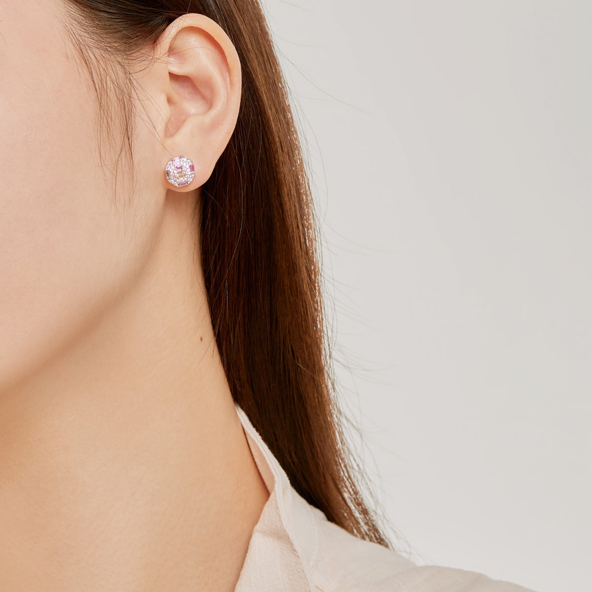 [Clover Jewelery]Ornate Colorful Octagon Shape Daily Earrings