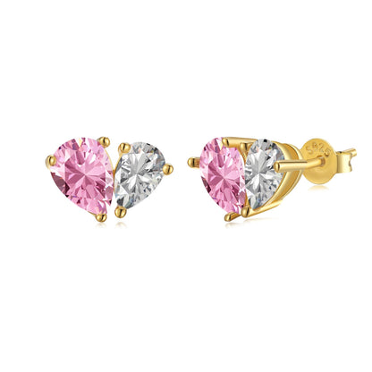 [Clover Jewelery]Dazzling Elegant Heart Cut Lover Earrings