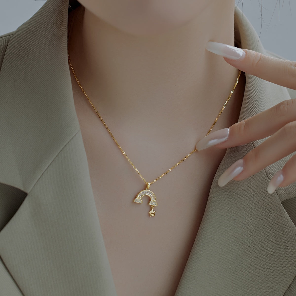 [Clover Jewelery]Unique Rainbow Star Necklace