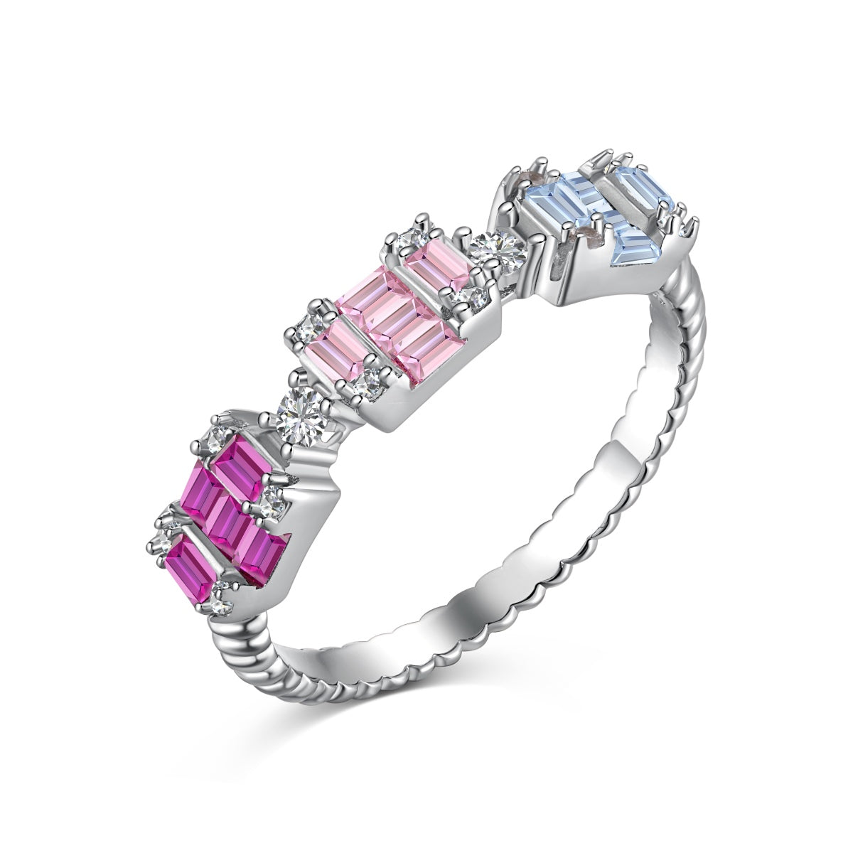 [Clover Jewelery]Unique Colorful Emerald Cut Party Ring