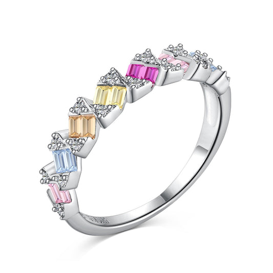[Clover Jewelery]Delicate Vibrant Emerald Cut Daily Ring
