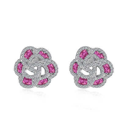 [Clover Jewelery]Exquisite Flower Shape Daily Earrings