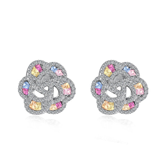 [Clover Jewelery]Exquisite Flower Shape Daily Earrings