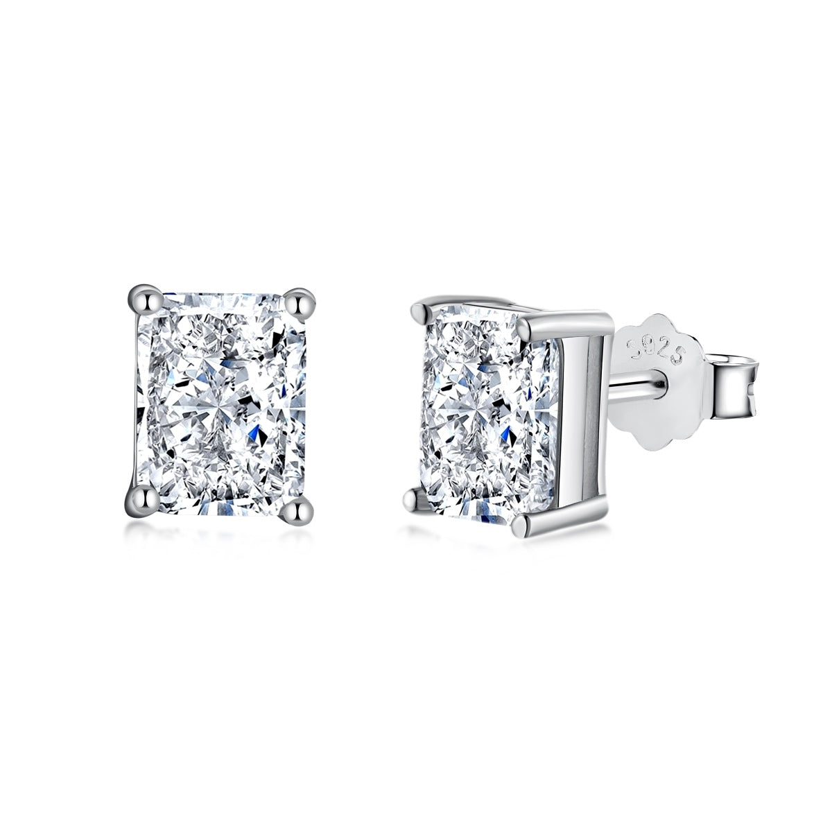 [Clover Jewelery]Radiant Luxurious Princess Cut Daily Earrings