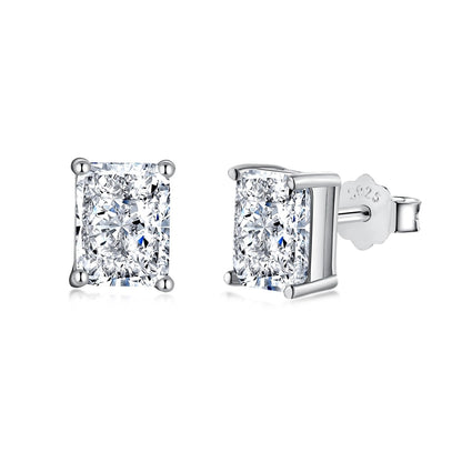 [Clover Jewelery]Radiant Luxurious Princess Cut Daily Earrings