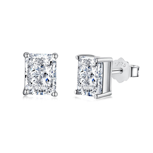 [Clover Jewelery]Radiant Luxurious Princess Cut Daily Earrings