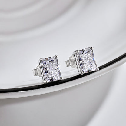[Clover Jewelery]Radiant Luxurious Princess Cut Daily Earrings