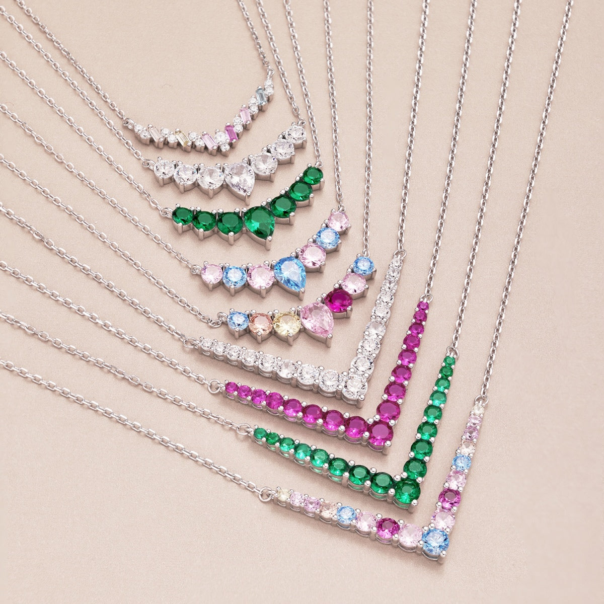 [Clover Jewelery]Dazzling Rainbow Necklace