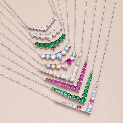 [Clover Jewelery]Dazzling Rainbow Necklace