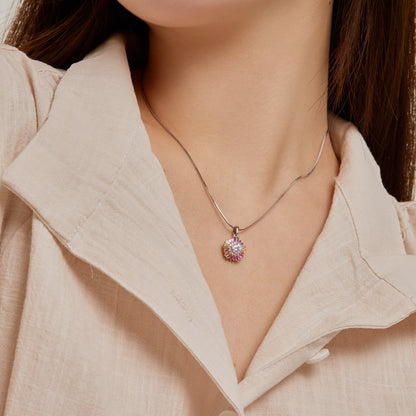 [Clover Jewelery]Charming Flower Colorful Necklace