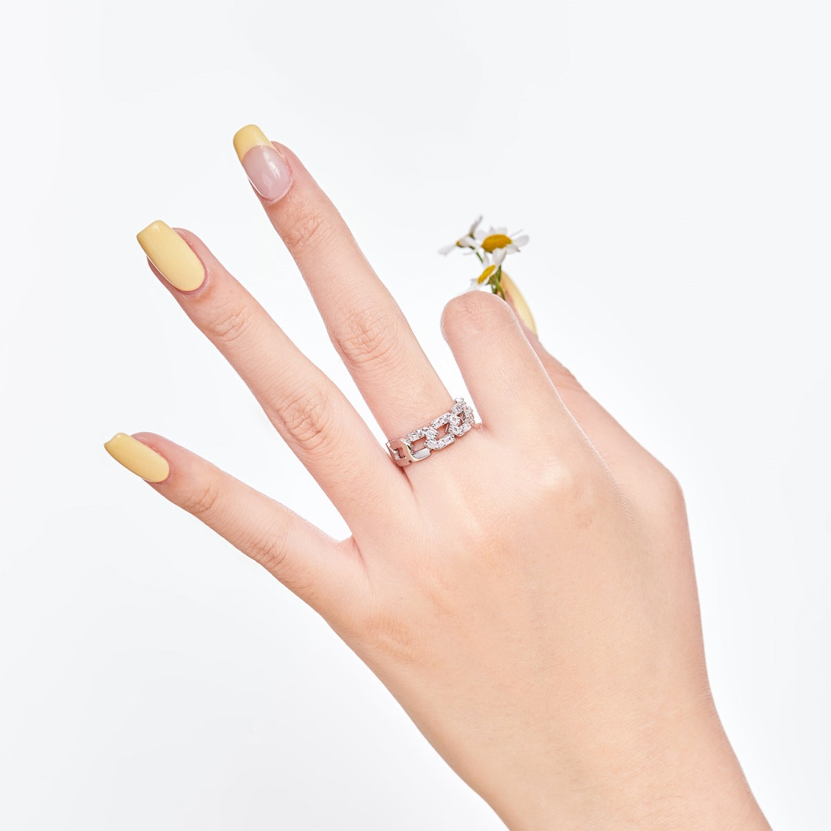 [Clover Jewelery]Sparkling Vibrant Emerald Cut Daily Ring