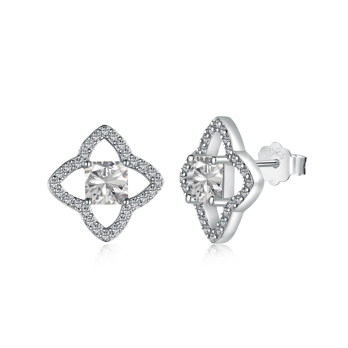 [Clover Jewelery]Elegant Star Shape Princess Cut Daily Earrings