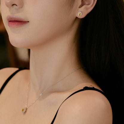 [Clover Jewelery]Delicate Unique Oval Cut Daily Earrings