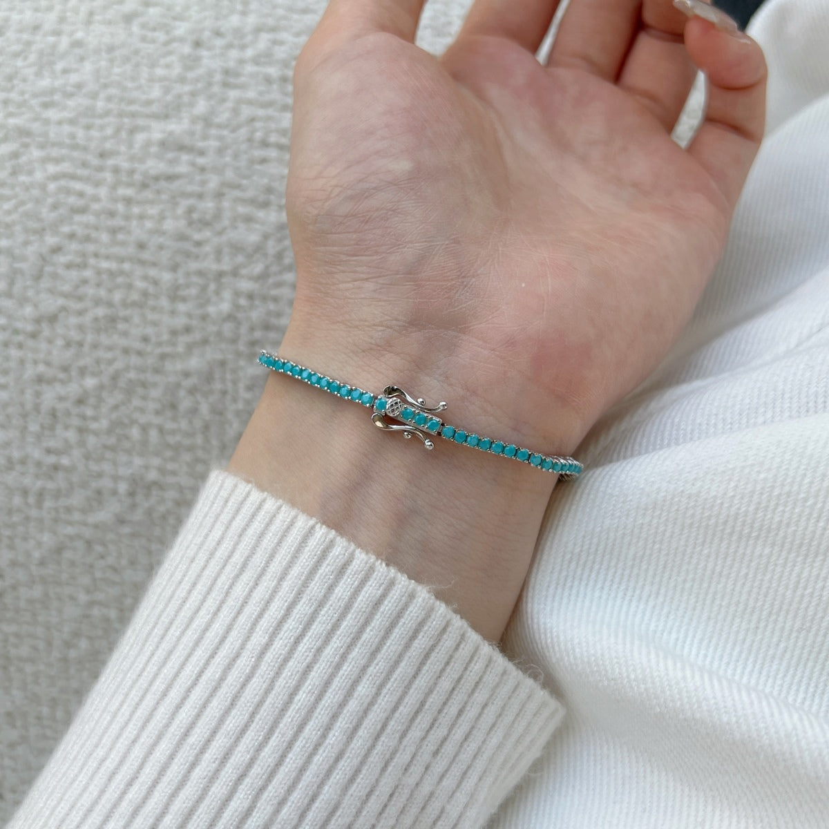 [Clover Jewelery]Dazzling Exquisite Round Cut Daily Bracelet