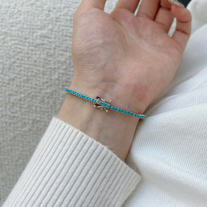 [Clover Jewelery]Dazzling Exquisite Round Cut Daily Bracelet