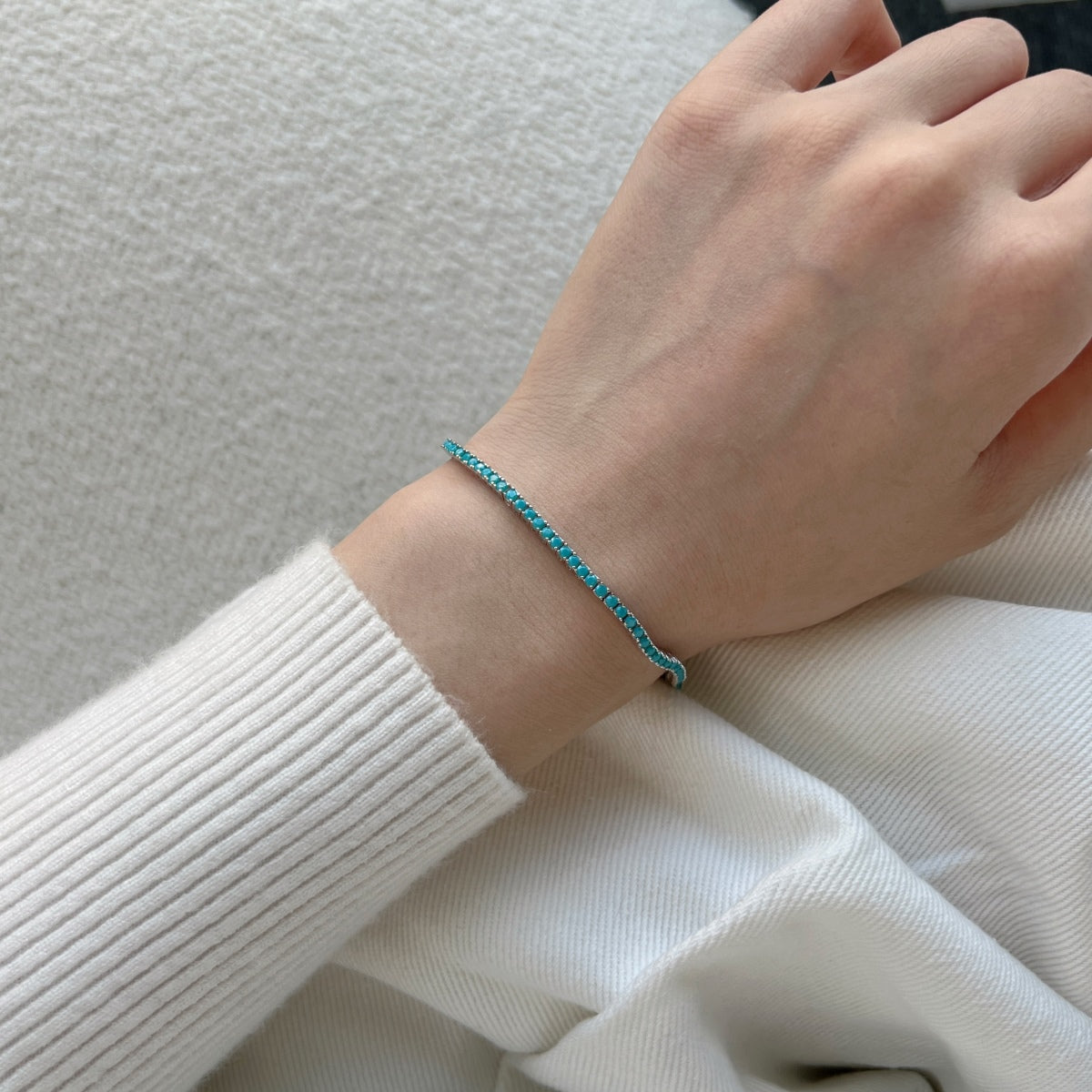 [Clover Jewelery]Dazzling Exquisite Round Cut Daily Bracelet