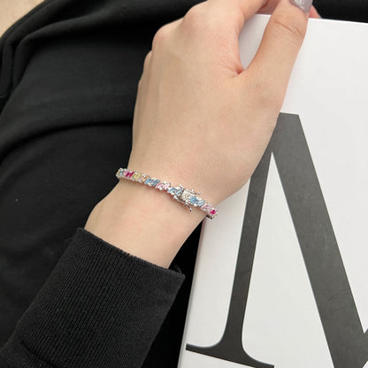 [Clover Jewelery]Ornate Sparkling Multi Cut Party Bracelet