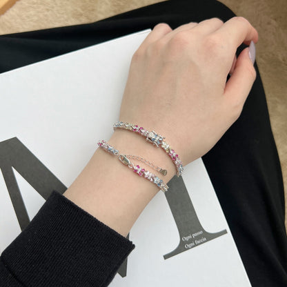 [Clover Jewelery]Radiant Colorful Emerald Cut Party Bracelet