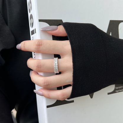 [Clover Jewelery]Splashy Ornate Emerald Cut Cocktail Ring