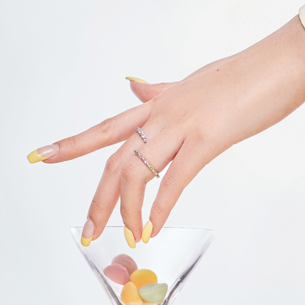 [Clover Jewelery]Dainty Ebullient Round Cut Daily Ring