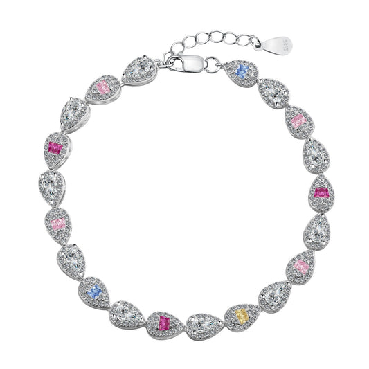 [Clover Jewelery]0.25 Carat Radiant Water Drop Shape Daily Bracelet