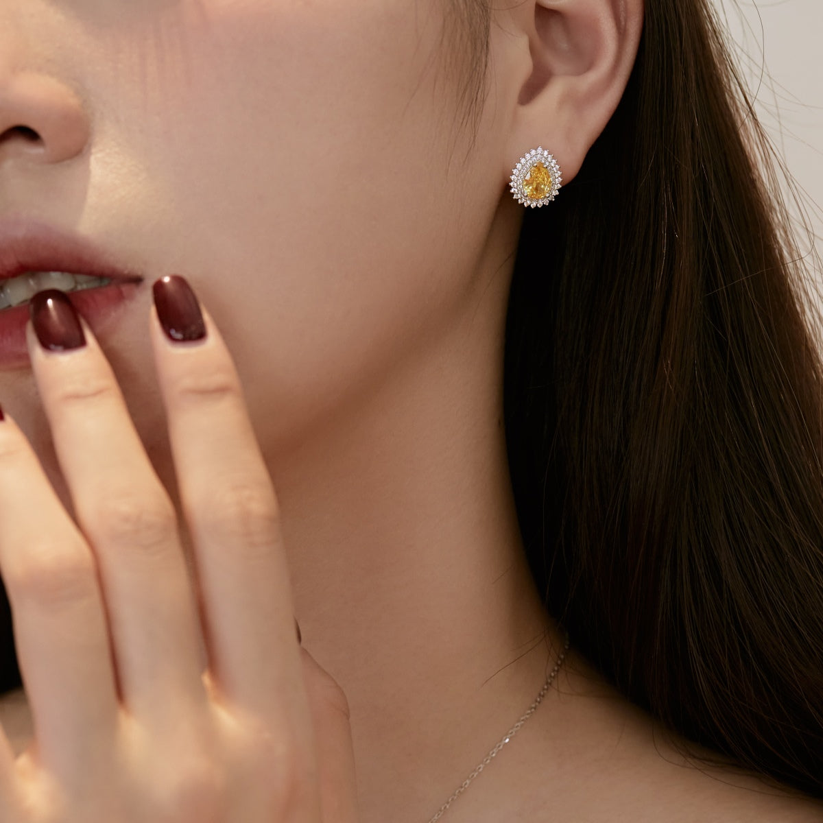 [Clover Jewelery]Delicate Gorgeous Pear Cut Daily Earrings