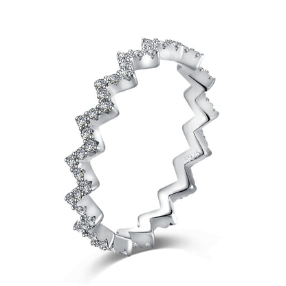 [Clover Jewelery]Delicate Enchanting Wave Shape Daily Ring