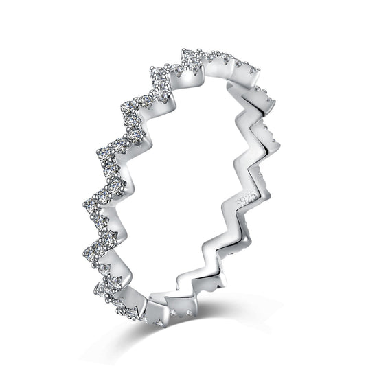 [Clover Jewelery]Delicate Enchanting Wave Shape Daily Ring