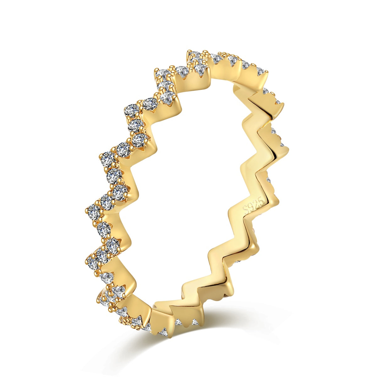 [Clover Jewelery]Delicate Enchanting Wave Shape Daily Ring