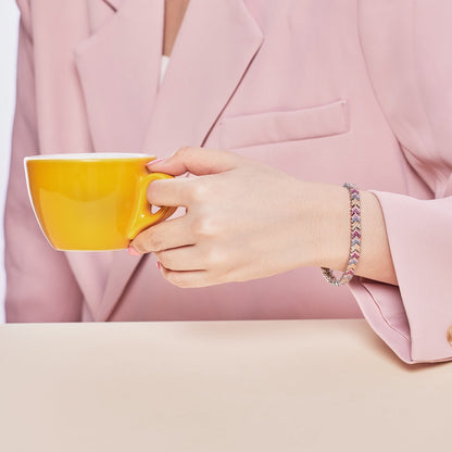 [Clover Jewelery]Ornate Sparkling Round Cut Party Bracelet