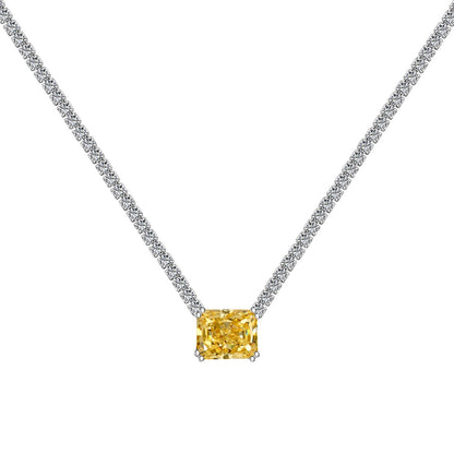 [Clover Jewelery]4.0 Carat Elegant Radiant Cut Necklace