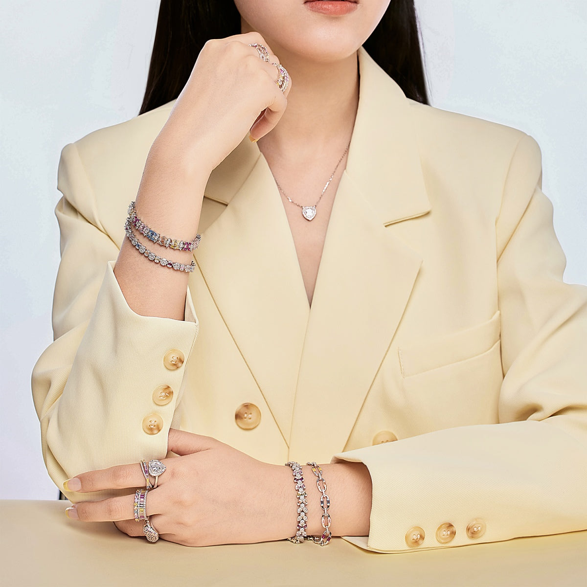 [Clover Jewelery]Dazzling Colorful Daily Bracelet