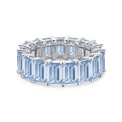 [Clover Jewelery]0.75 Carat Elegant Emerald Cut Tennis Ring