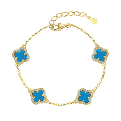 [Clover Jewelery]Four-Leaf Clover Exquisite Bracelet