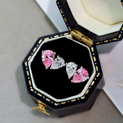[Clover Jewelery]Dazzling Elegant Heart Cut Lover Earrings
