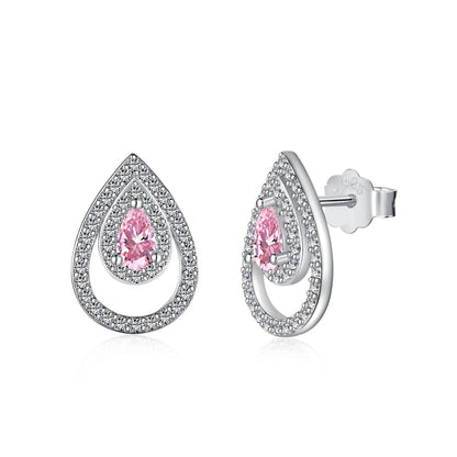 [Clover Jewelery]Sparkling Delicate Water Drop Shape Daily Earrings