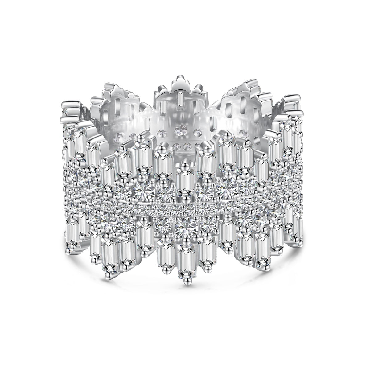 [Clover Jewelery]Luxurious Colorful Radiant Cut Daily Ring