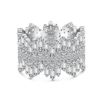 [Clover Jewelery]Luxurious Colorful Radiant Cut Daily Ring