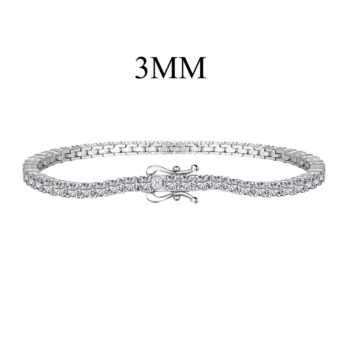 [Clover Jewelery]Dainty Charming Round Cut Tennis Bracelet
