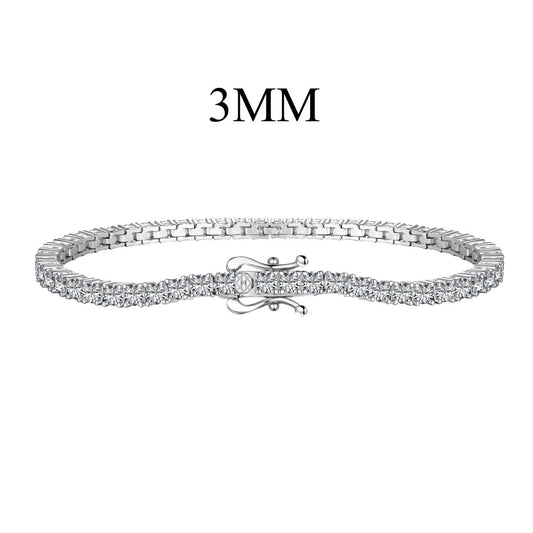 [Clover Jewelery]Dainty Charming Round Cut Tennis Bracelet