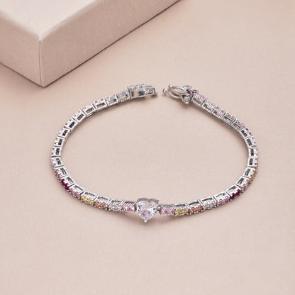 [Clover Jewelery]Delicate Romantic Heart Shape Lover Bracelet