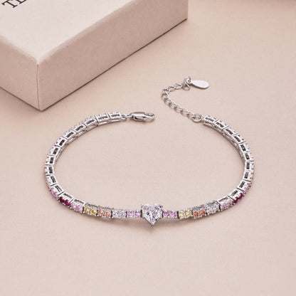 [Clover Jewelery]Delicate Romantic Heart Shape Lover Bracelet