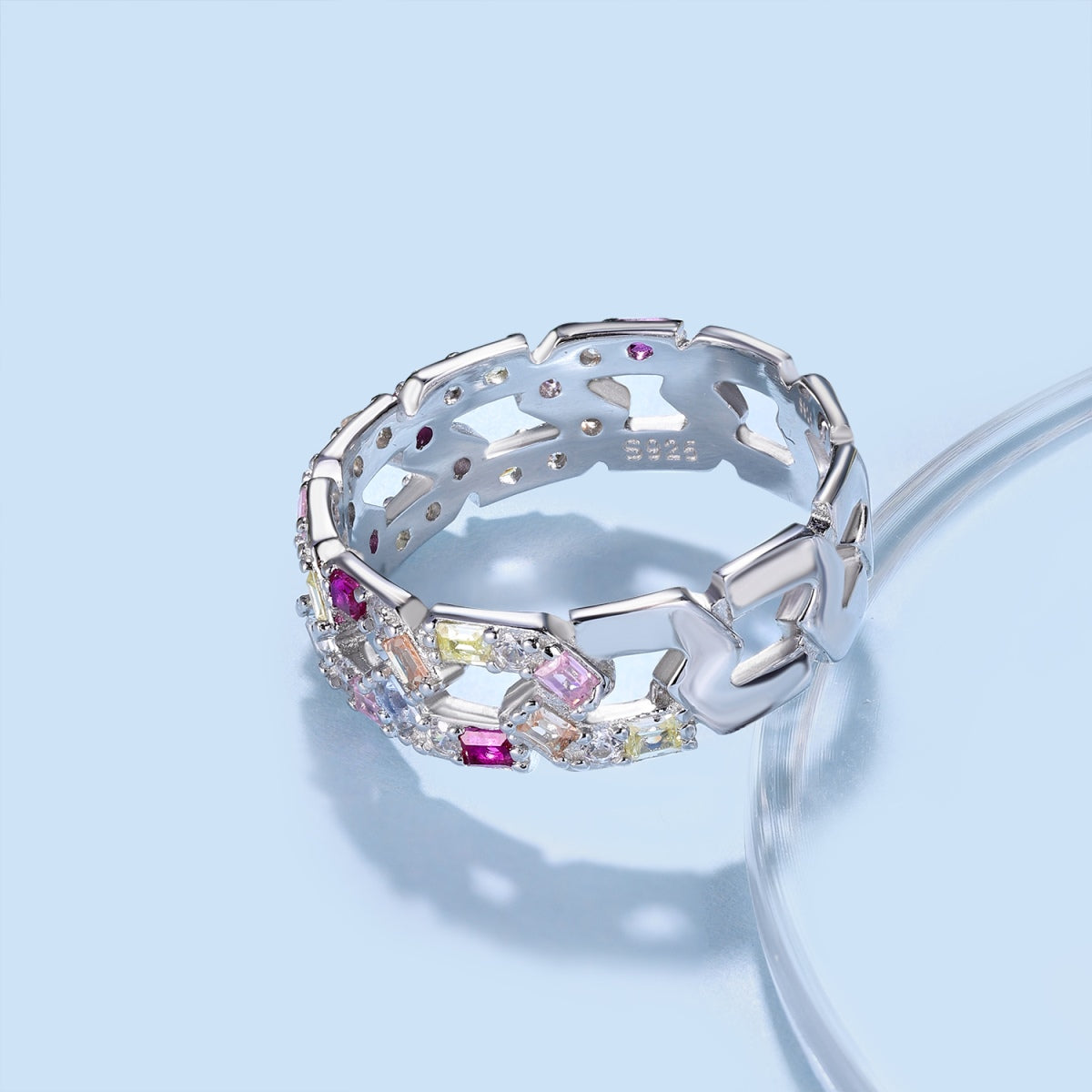 [Clover Jewelery]Sparkling Vibrant Emerald Cut Daily Ring