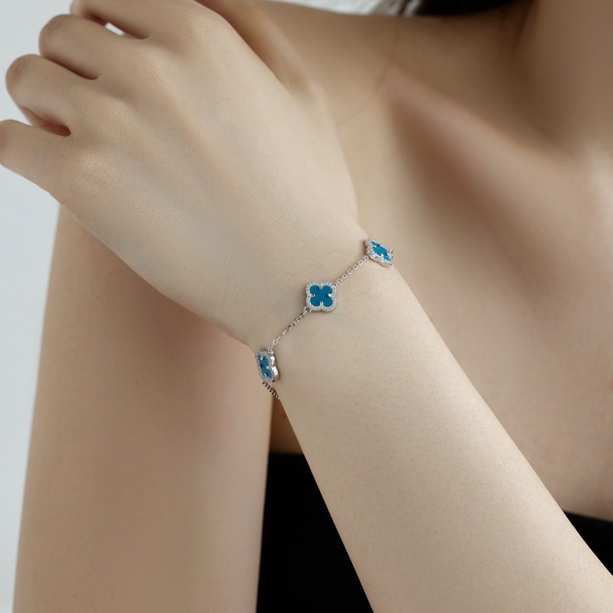 [Clover Jewelery]Four-Leaf Clover Exquisite Bracelet