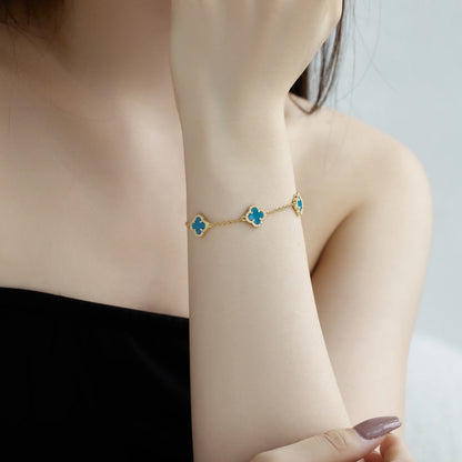 [Clover Jewelery]Four-Leaf Clover Exquisite Bracelet