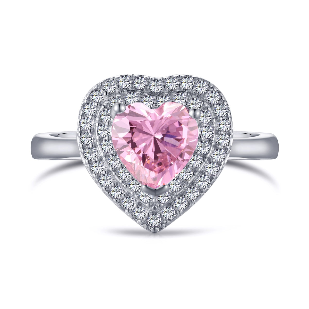 [Clover Jewelery]Delicate Ebullient Heart Shape Wedding Ring