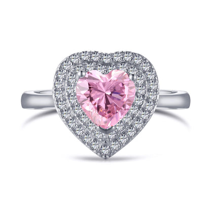 [Clover Jewelery]Delicate Ebullient Heart Shape Wedding Ring
