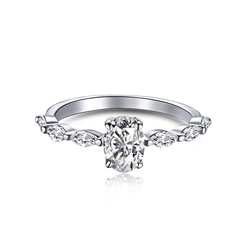 [Clover Jewelery]0.75 Carat Luxurious Vibrant Elongated Cushion Cut Daily Ring