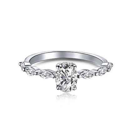 [Clover Jewelery]0.75 Carat Luxurious Vibrant Elongated Cushion Cut Daily Ring