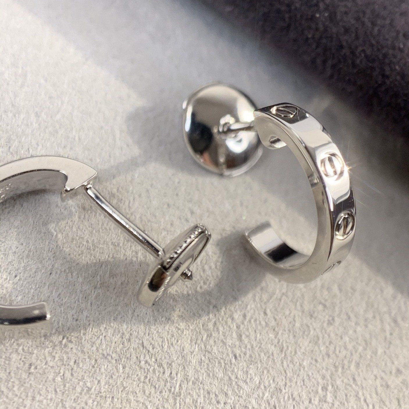 [Clover Jewelery]LOVE EARRINGS 2.65MM SILVER